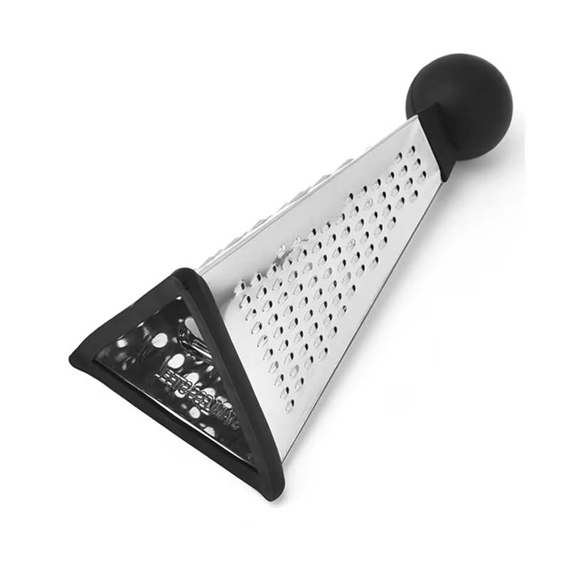 Multifunctional 3-Sided Triangle Kitchen Grater with Rubber BaseMultifunctional with Ergonomic Handle for Fruits, Vegetables, Cheese, and Garlic