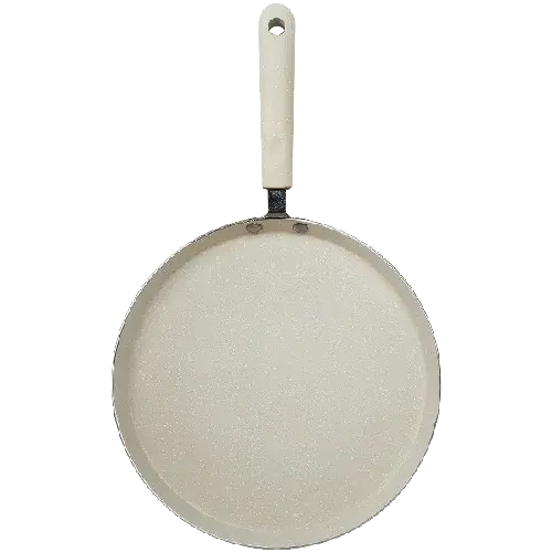 Non-Stick Flat Pan – Ideal for Flatbreads, Crepes, Pancakes, Tortillas, Eggs, Omelettes, Parathas, Roti, French Toast, Wraps, Tawa-Fried Fish, Quesadillas & Dosa – Available in 18cm, 22cm, 26cm Sizes in Beige & Black Beige