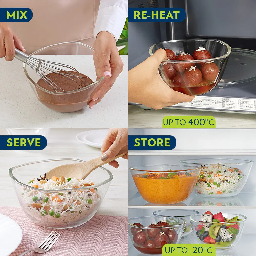 Square Mixing Serving Bowl 500 ml