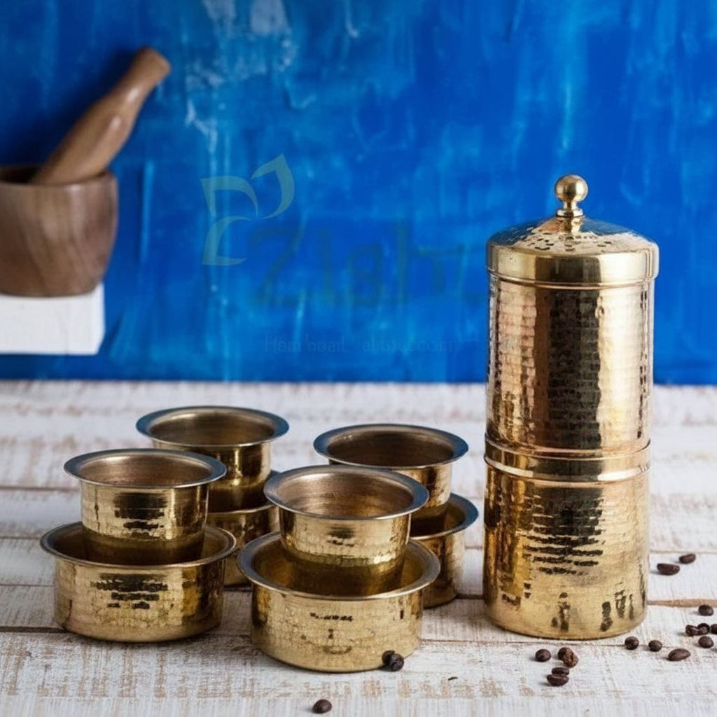 Brass Coffee Filter Large and Davara Tumbler Combo