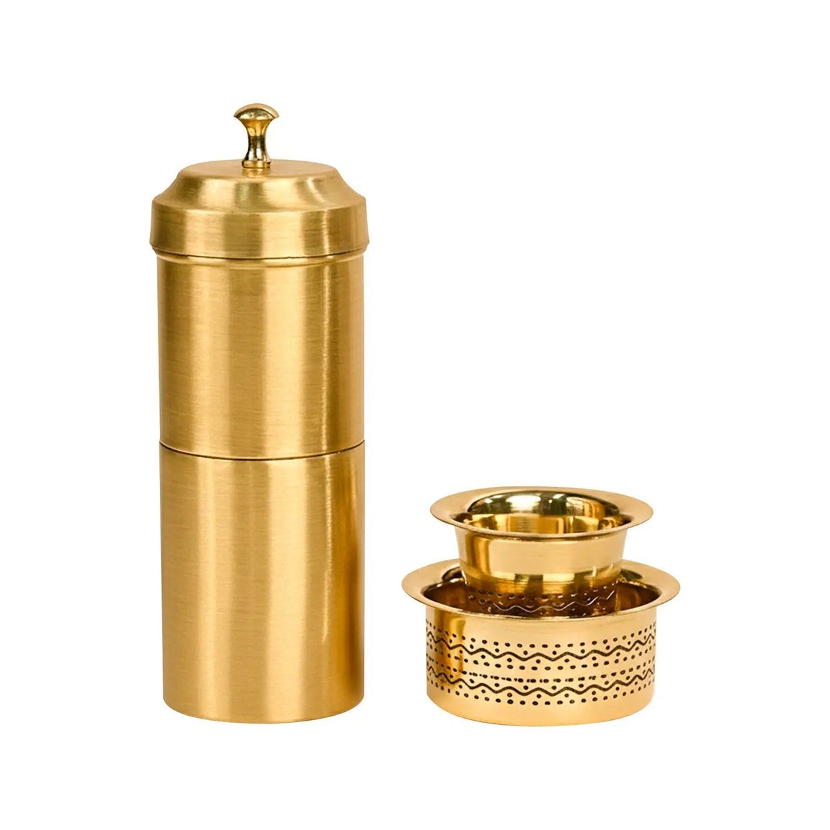Brass Filter Coffee Set with Dabara Tumbler Traditional