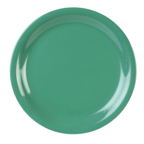 Narrow Rim Green Melamine Plate 165mm / 6 ½in - Pack of 12