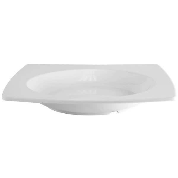 Classic Square Shape Melamine White Pasta Bowl - Pack of 12 Default Title