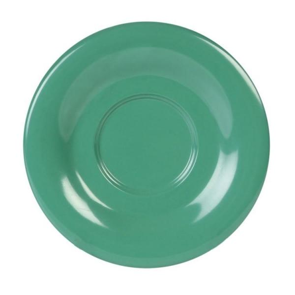 Melamine Saucer for Bouillon Cup, Salad Bowl, Bulbous Mug and Stacking Cup - Pack of 12 Green