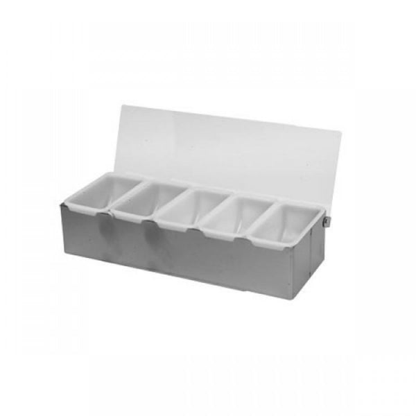 Stainless Steel Condiment Container 5 Compartments Default Title