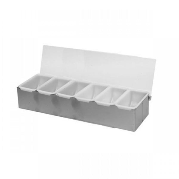Stainless Steel Condiment Container 6 Compartments Default Title