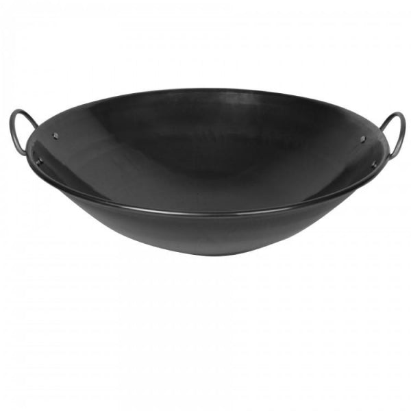 Curved Rim Iron Wok With Rounded Handles 66cm Default Title