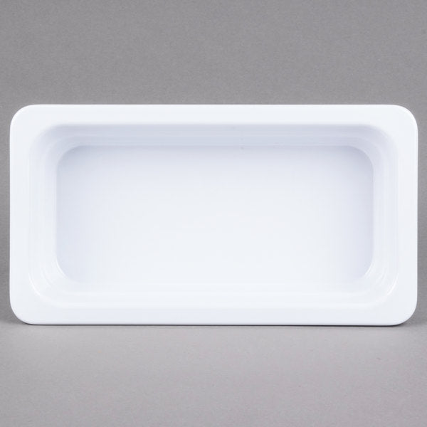 GN 1/3 White Melamine Gastronorm Pan 65mm Deep