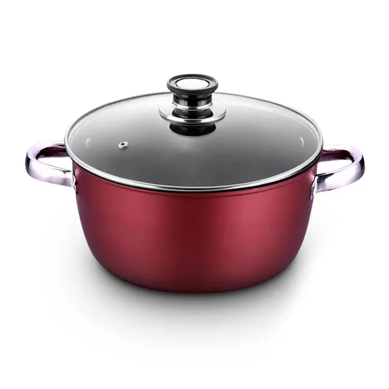 Soup Pot & Stock Pot with Lid – Thickened Base, Induction Compatible, Great for Soups, Stews, and Everyday Cooking
