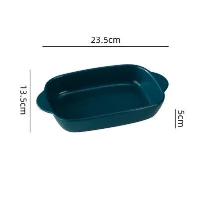 Ceramic Rectangular Baking Dish – Oven, Microwave & Dishwasher Safe, Ideal for Lasagna, baked pasta, mac & cheese, and enchiladas (23.5 x 13.5 x 5 cm)