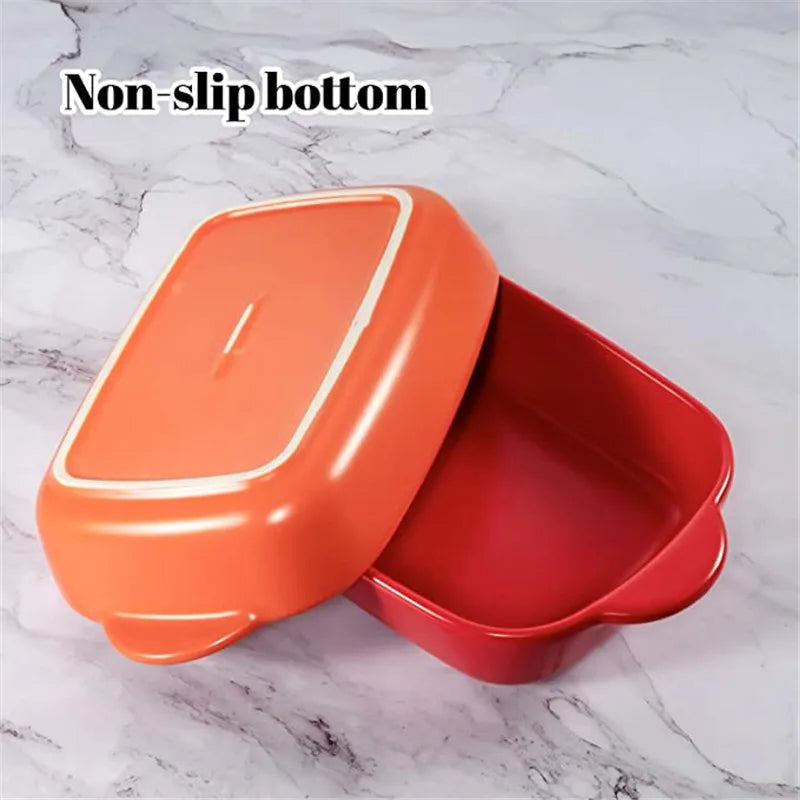 Ceramic Rectangular Baking Dish – Oven, Microwave & Dishwasher Safe, Ideal for Lasagna, baked pasta, mac & cheese, and enchiladas (23.5 x 13.5 x 5 cm)