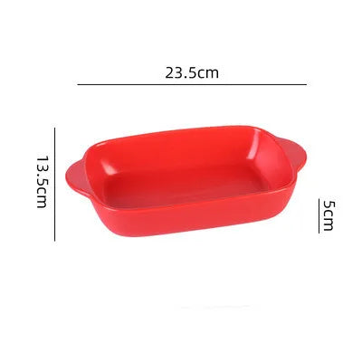 Ceramic Rectangular Baking Dish – Oven, Microwave & Dishwasher Safe, Ideal for Lasagna, baked pasta, mac & cheese, and enchiladas (23.5 x 13.5 x 5 cm)