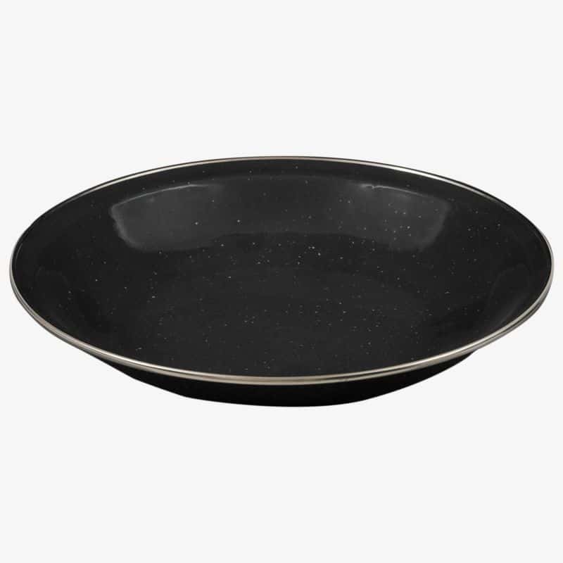 Enamel Soup Plate Black