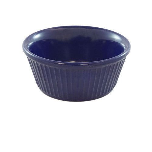 Fluted Melamine Cobalt Blue Ramekin 89ml - Pack of 12