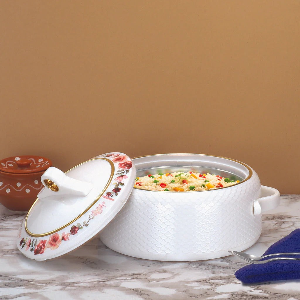 Coral Insulated Casserole 2000 ml White