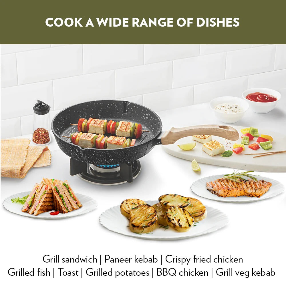Induction Non-Stick Grill Fry Pan 24 cm