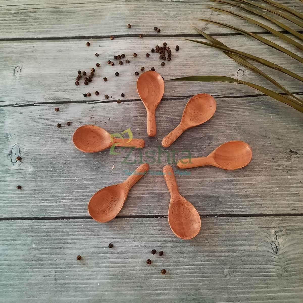 Neem Wood Broad Spoons Set of 6