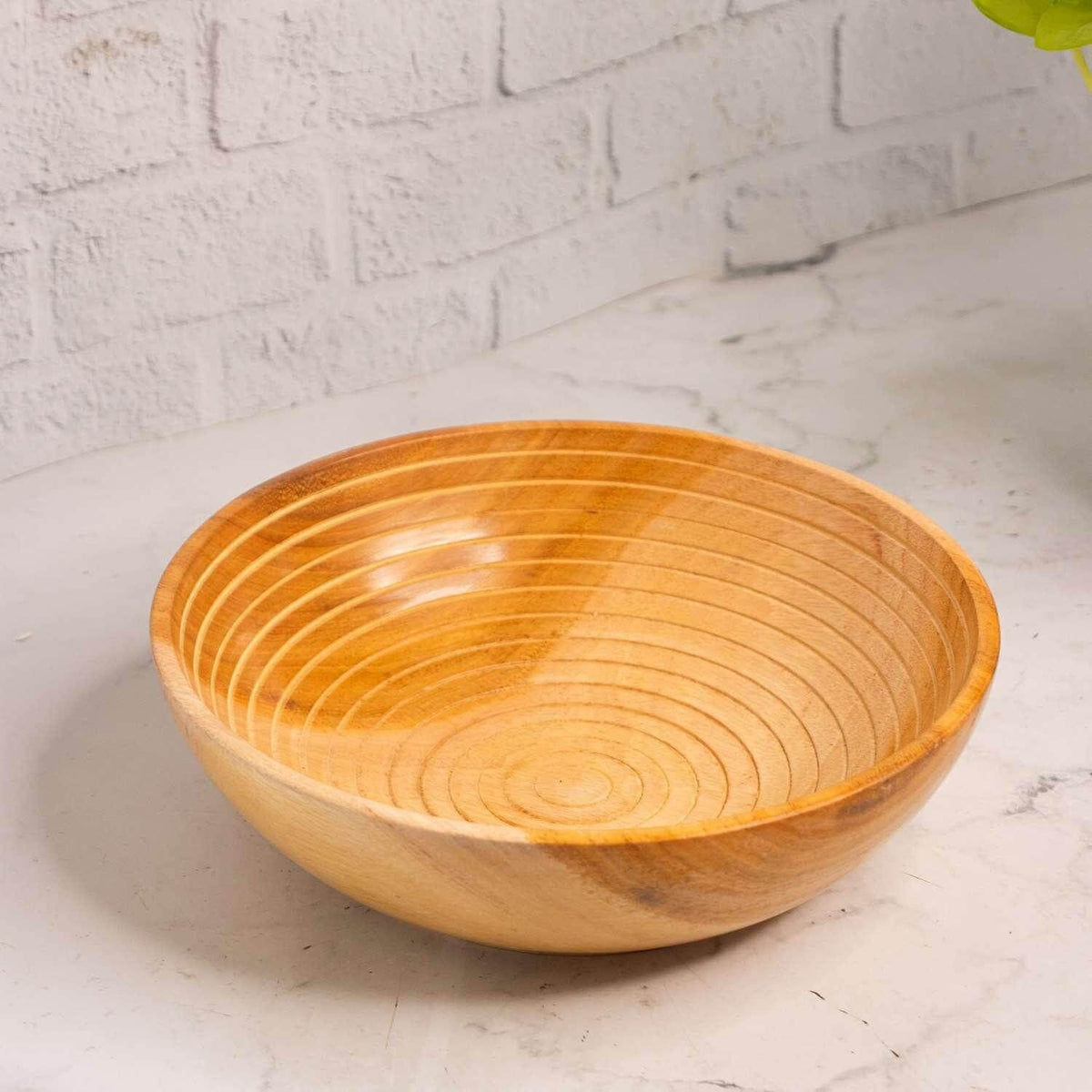 Neem Wood Design Fruit Bowl Traditional Serveware