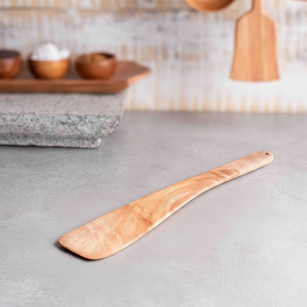 Neem Wood Ladle Fry Traditional Kitchen Ladle