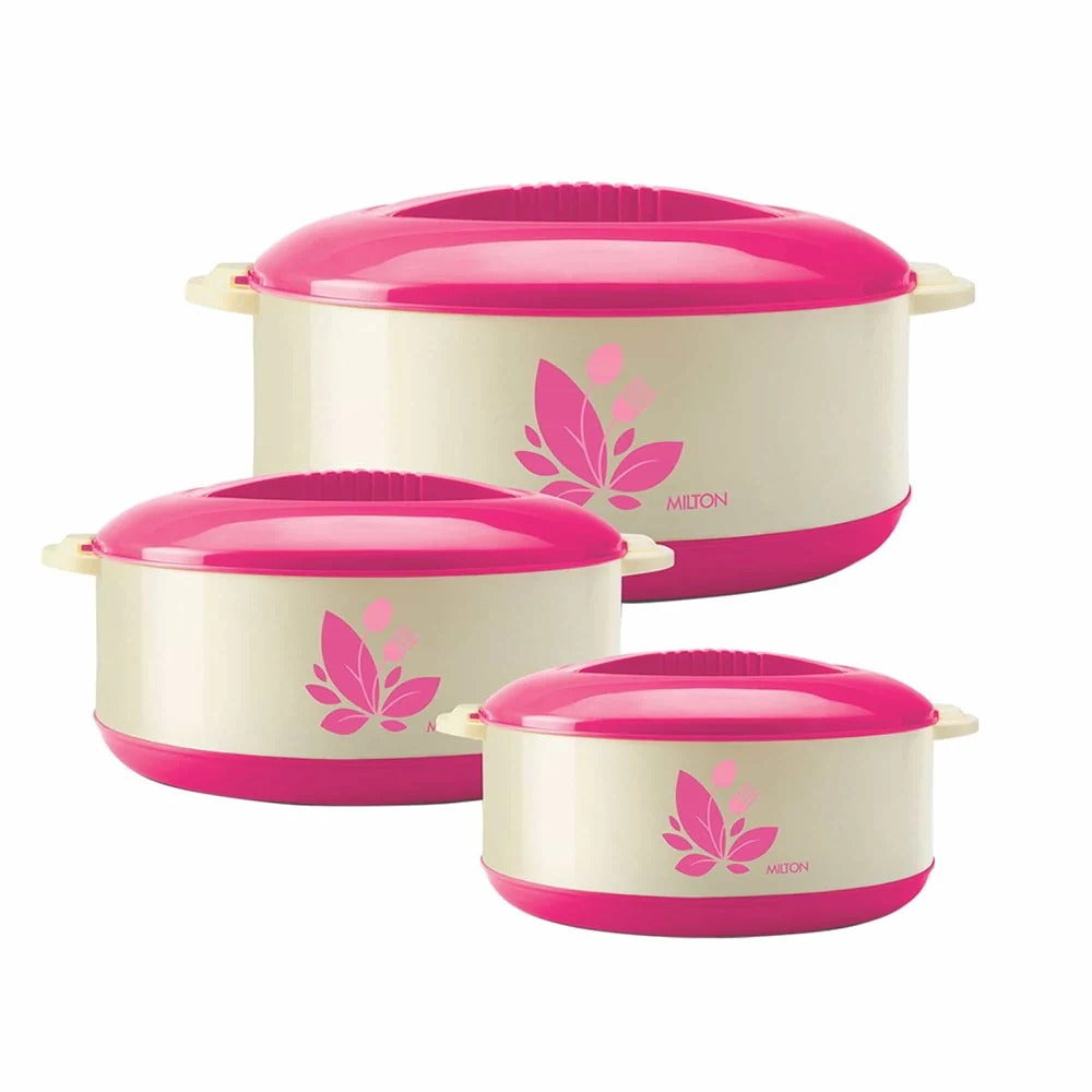 Orchid Insulated Stainless Steel Casserole Pink 450 850 1500 ml