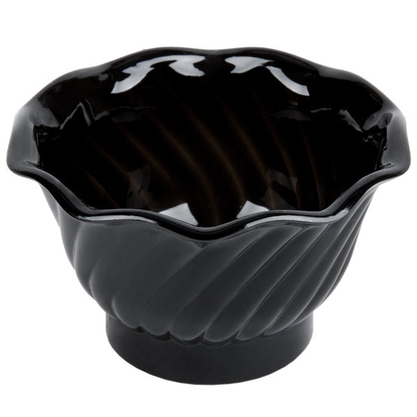 Plastic Dessert Dish Black 5oz - Dozen