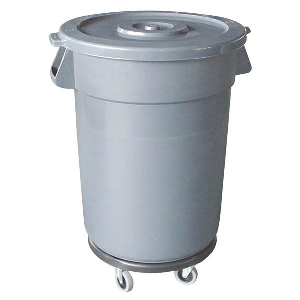 Plastic Lid for 44 Gal Plastic Trash Can Grey