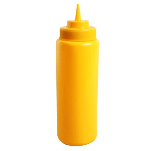 Wide Mouth Yellow Squeeze Bottles 33 ¼oz / 945ml - Pack of 6