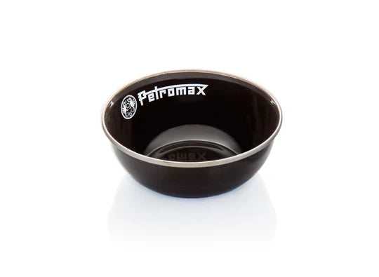 Set of 2 Enamel Bowls in Black Medium