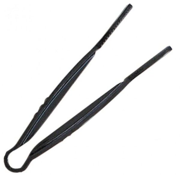Polycarbonate Black Flat Grip Tongs 229mm Default Title