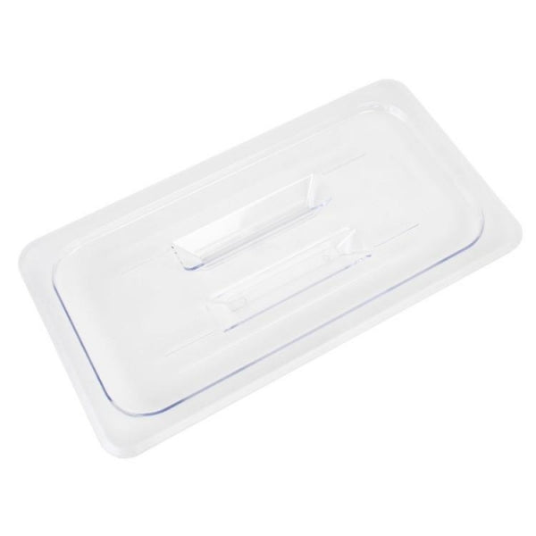 Clear Polycarbonate GN 1/3 Gastronorm Food Pan Lid Cover with Handle