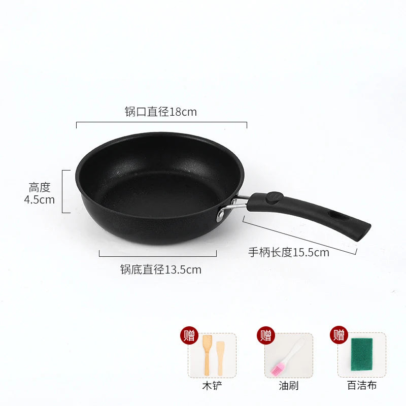 Mini Omelette Pan – Non-Stick Cast Iron Egg Skillet for Single Portions – Ideal for Eggs, Breakfast Sandwiches & Mini Pancakes (12cm)