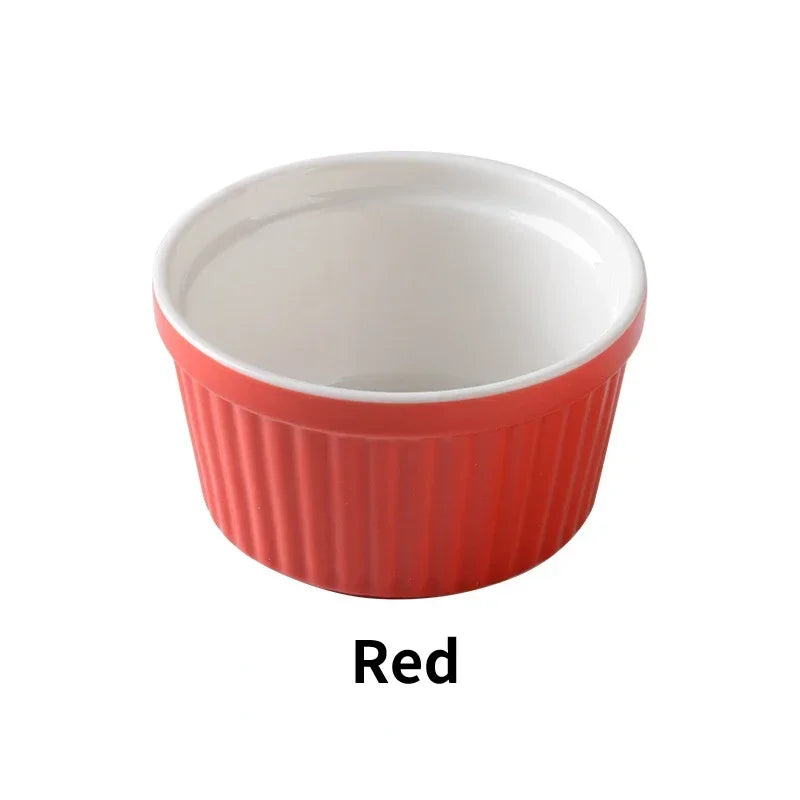 Ceramic Ramekin Bowl – 9cm Round Dessert & Pudding Dish, Oven & Microwave Safe