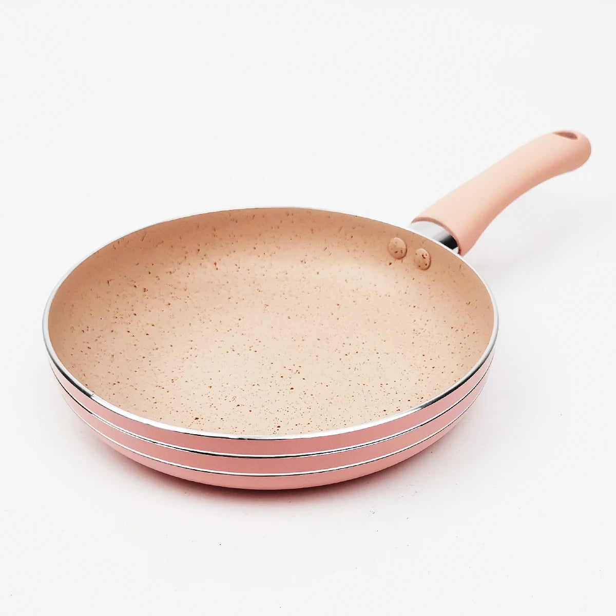 Blush Pink Non-Stick Mini Frying Pan – Mini Skillet for Eggs, Pancakes, Omelettes, French Toast, Hash Browns, Sausages, Scrambled Eggs, Breakfast Burritos, Grilled Sandwiches– Compatible with Induction & Gas Stoves – Available in 16cm