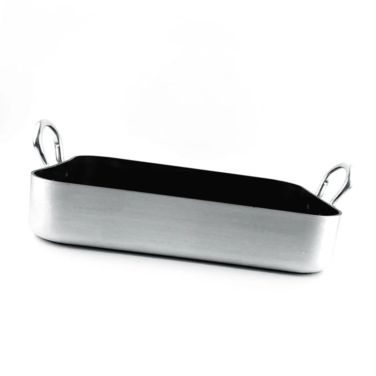 Rectangle Frying Pan Nonstick Aluminum Alloy Multifunction Flat Single Bottom Fry Pan with Handles for Home Kitchen Business