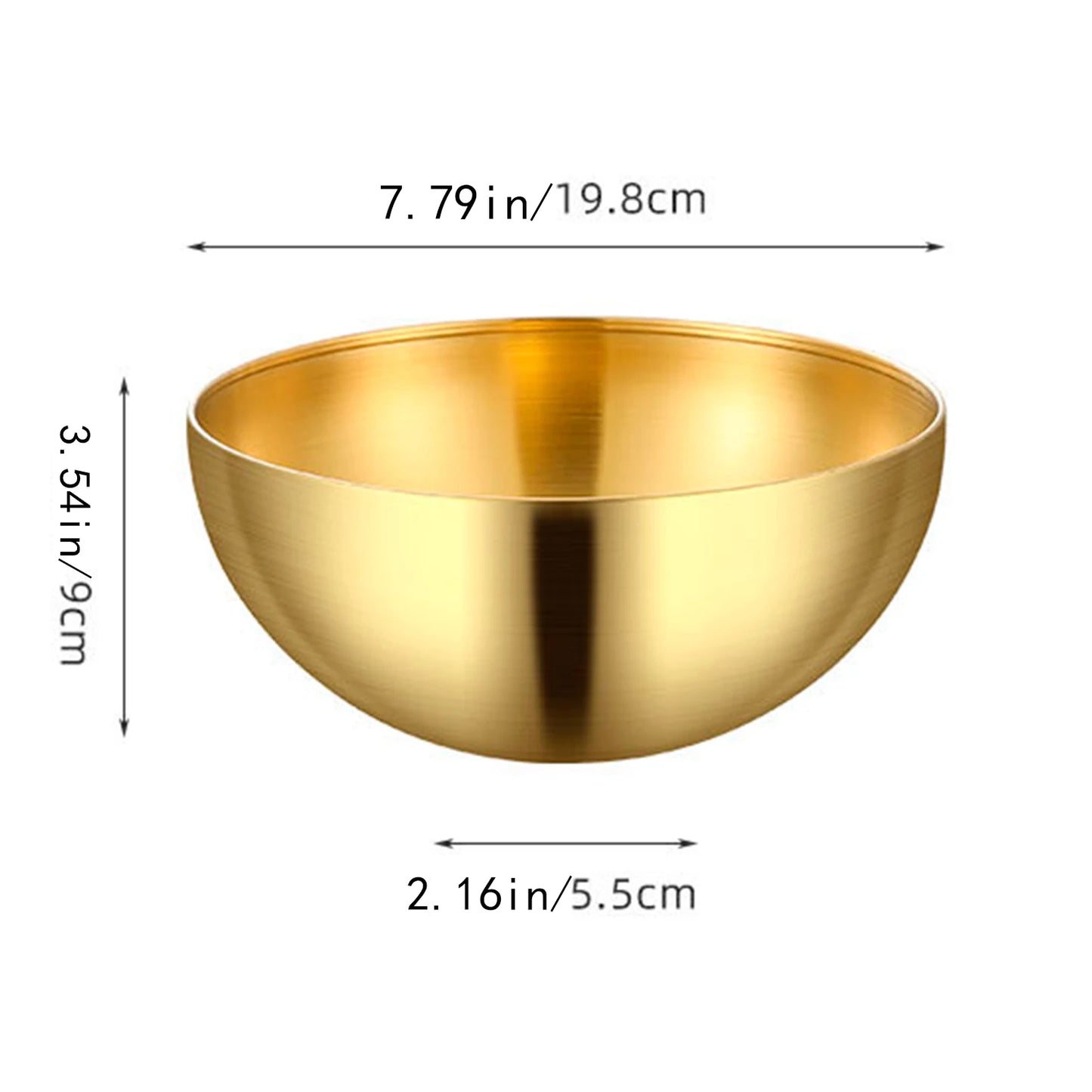 Title:
Golden Stainless Steel Salad & Ramen Bowl – Large 20x9cm Deep Bowl for Rice, Noodles, and More
