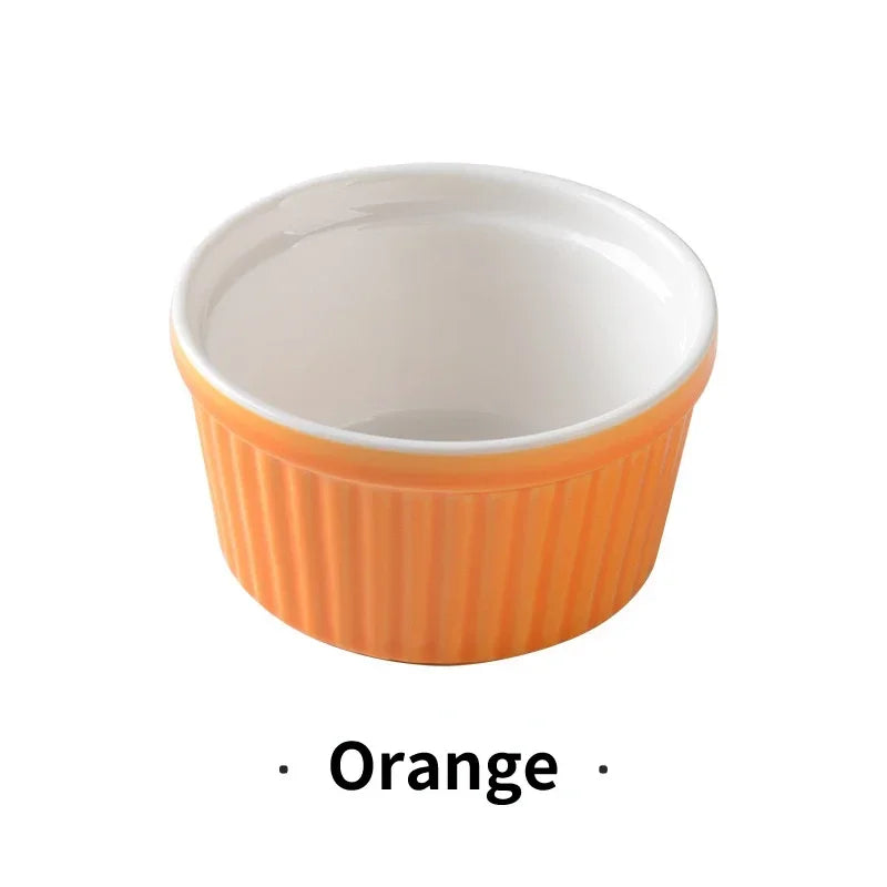 Ceramic Ramekin Bowl – 9cm Round Dessert & Pudding Dish, Oven & Microwave Safe