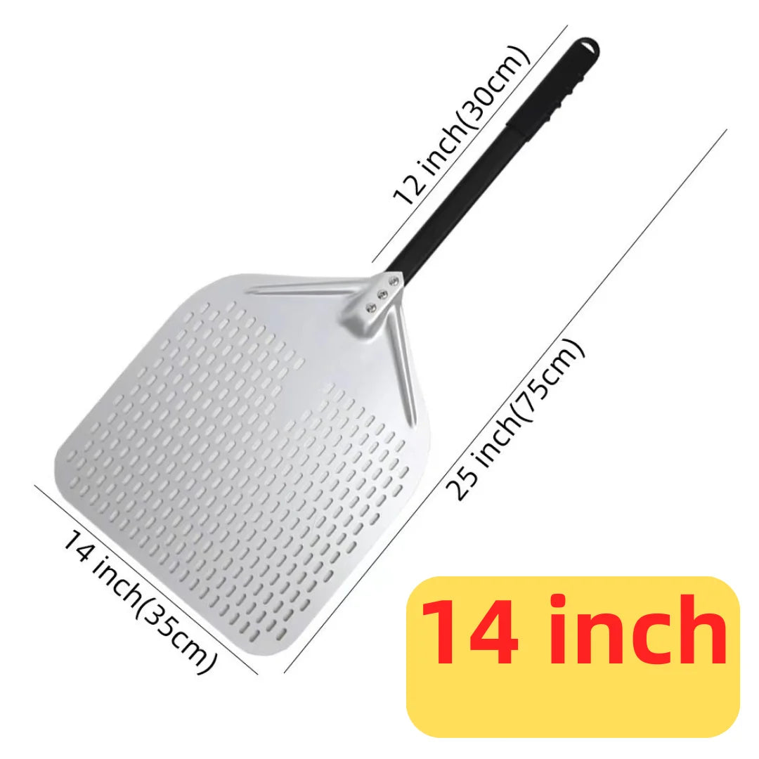 Aluminium Pizza Peel & Turning Paddle 14" Pizza Peel — Silver
