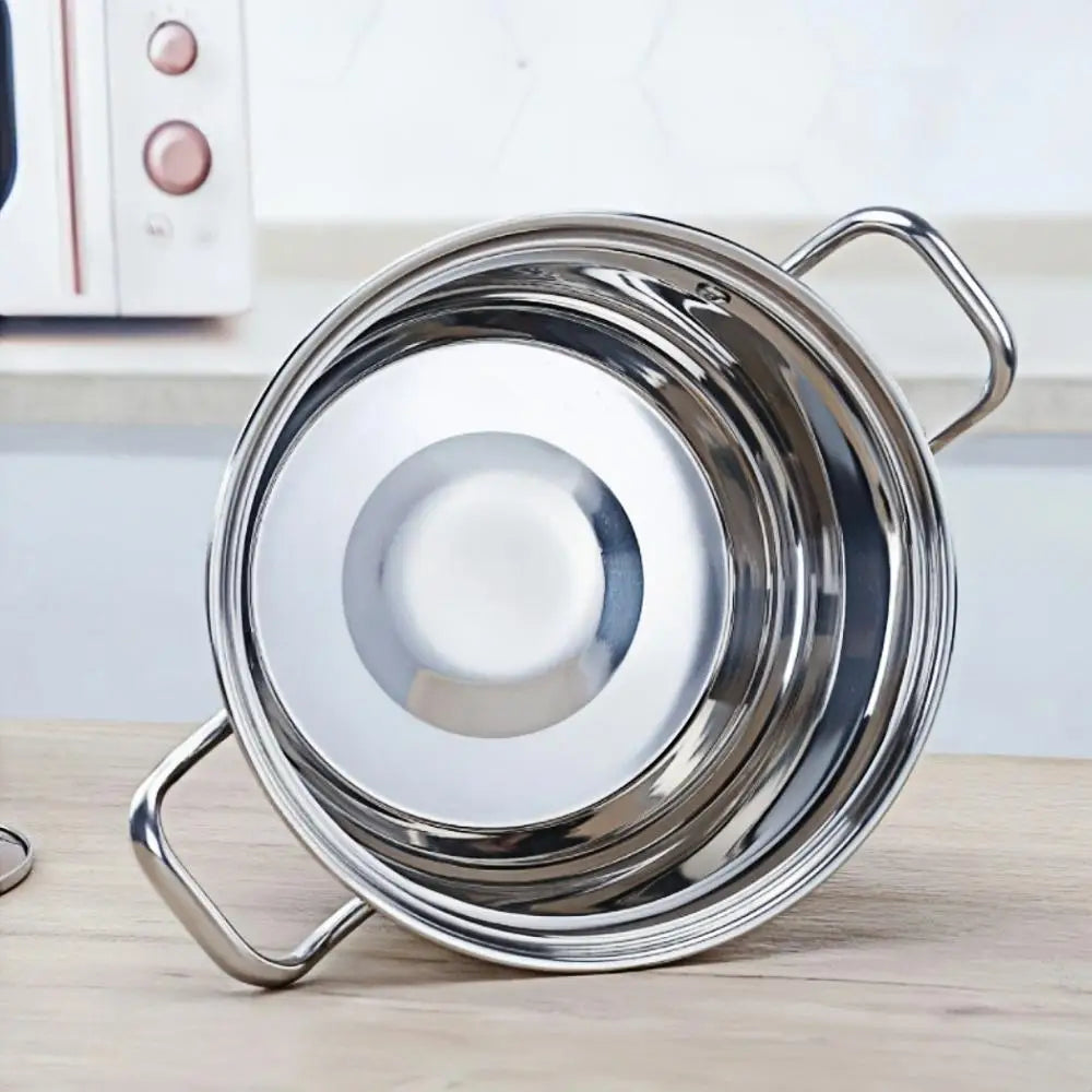 Stainless Steel Soup & Stock Pot with Glass Lid & Dual Handles – Durable Cooking Pot for Soups, Stews, Boiling Pasta, Frying, Searing, Stocks & One-Pot Meals – Compatible with Gas, Induction & Electric Stoves – Available in 22cm & 26cm