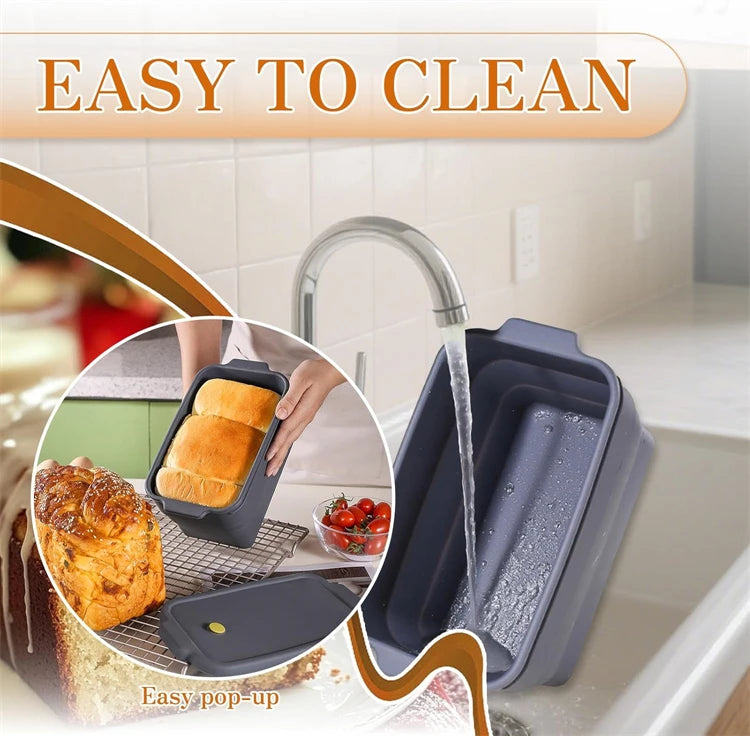 Silicone Bread Loaf Pan — Collapsible Non-Stick Baking Mould