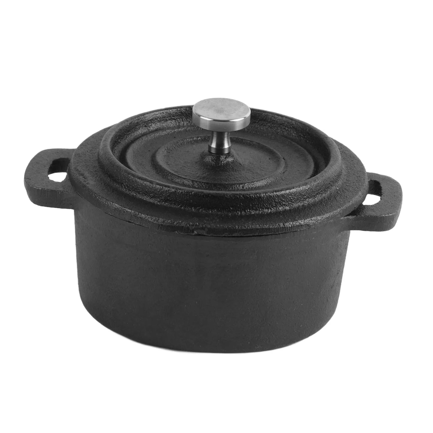 Premium Cast Iron Dutch Oven with Lid β Compact Multi-Purpose Double-Handled Pot Ideal for Slow Cooking, Stews, Barbecue, Roasting, and Pasta (Available in 10cm, 20cm Sizes)