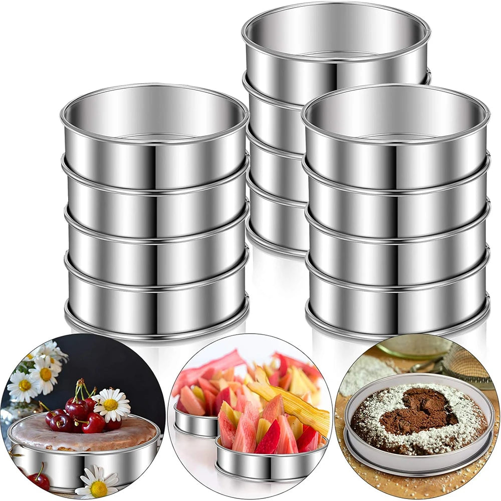 Stainless Steel Muffin & Crumpet Rings 12 Pieces