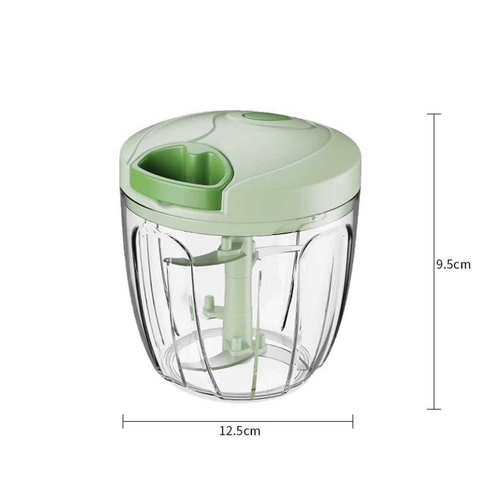 Manual Pull String Vegetable Chopper – Portable Hand Food Processor & Garlic Mincer – Perfect for Chopping Onions, Garlic & Herbs