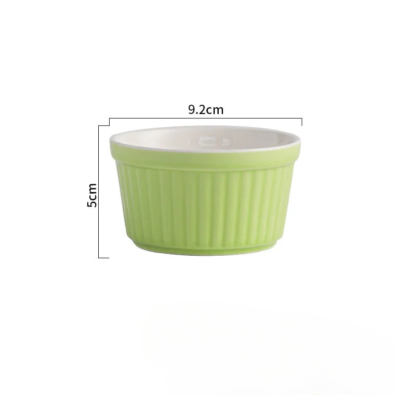 Ceramic Ramekin Bowl – 9cm Round Dessert & Pudding Dish, Oven & Microwave Safe