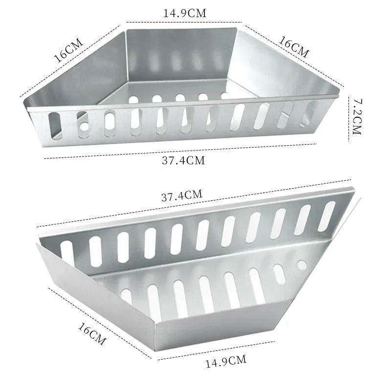 Stainless Steel Camping Charcoal Basket – Contoured Charcoal Tray & Briquette Holder – Ideal for Outdoor Grilling & Barbecues Style 2