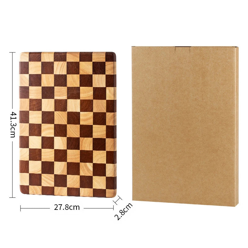 Rubber wood End Grain Cutting Board 27.8x41.3x2.8cm Thickness 2.8cm