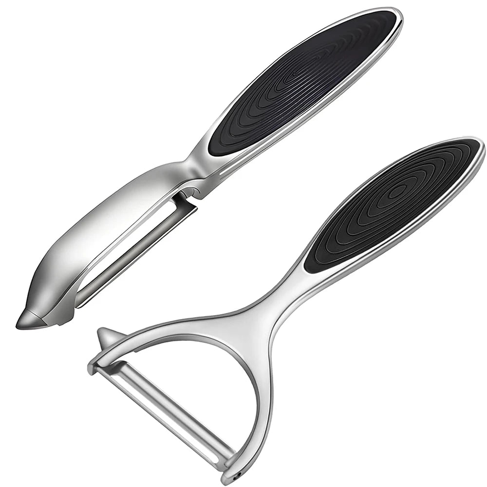Ultra Sharp Stainless Steel Vegetable Peeler – Zinc Alloy Handle Potato, Carrot & Apple Peeler – Perfect for Fruit & Vegetable Prep – Available in 1 & 2 Pieces