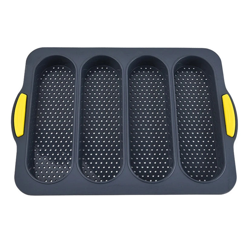 Silicone Baguette Baking Pan Light Yellow