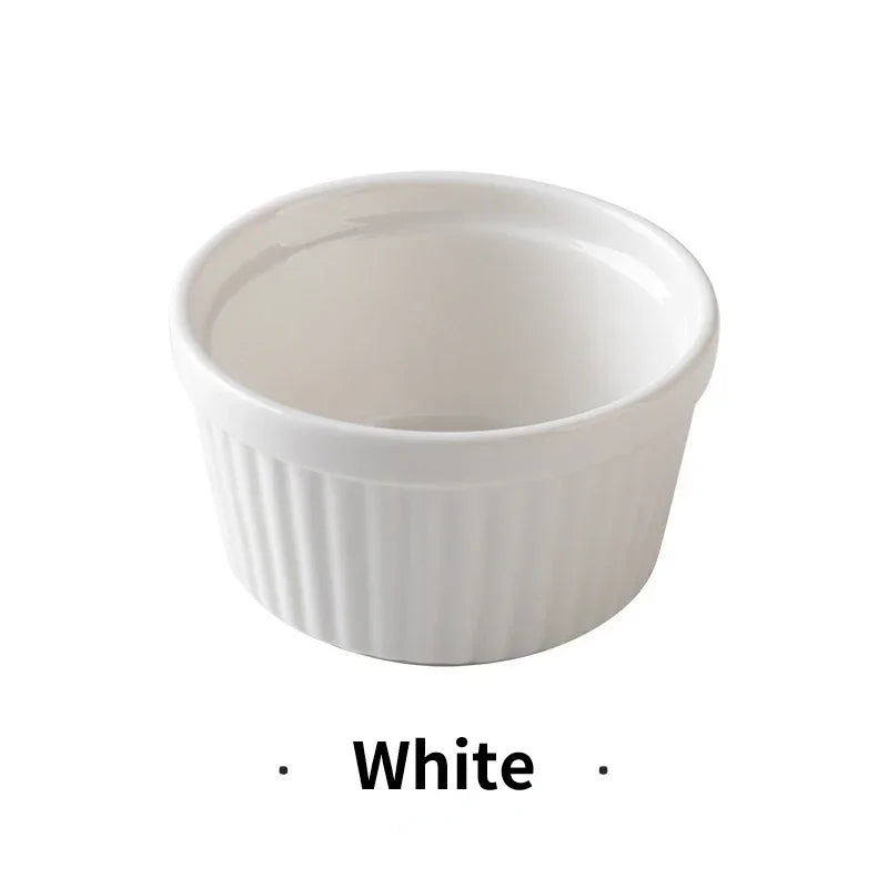 Ceramic Ramekin Bowl – 9cm Round Dessert & Pudding Dish, Oven & Microwave Safe