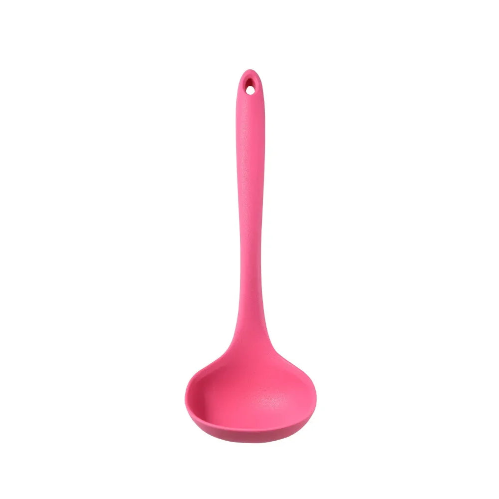 Blush Pink Silicone Kitchen Utensils Set – Heat-Resistant Spatulas, Turners, Ladle & Mixing Spoon – Safe for Non-Stick Cookware & Daily Cooking – Available as 6-Piece Set or Individual Pieces