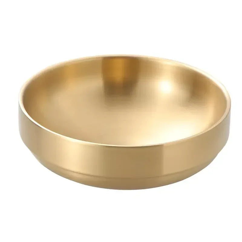 Golden Stainless-Steel Bowl – Ideal for Ramen, Rice, Soups, Noodles, & Salad, Made from Premium 304 Steel (Available in 19cm, 21cm, 23cm)